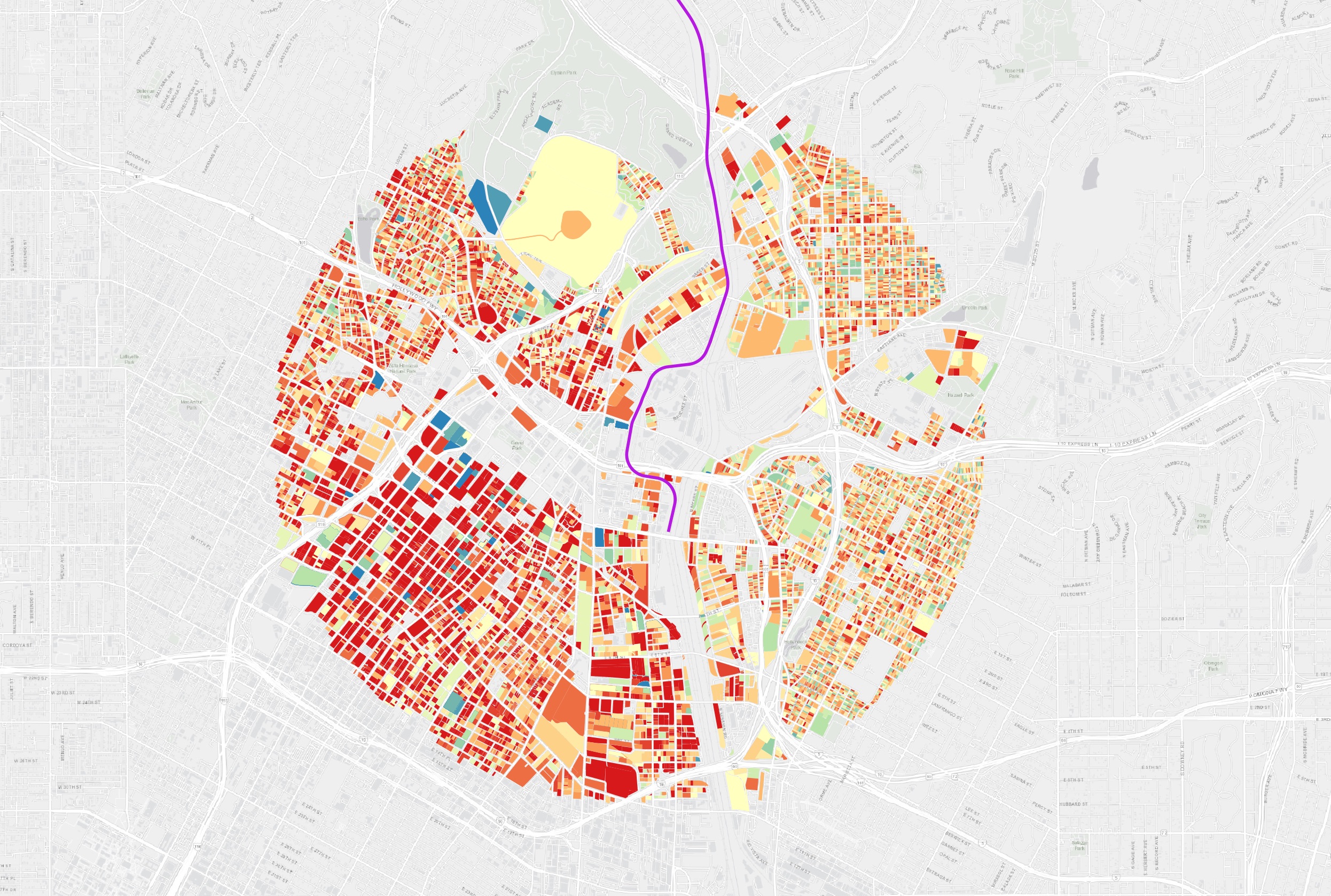 High speed rail alignment into LA County